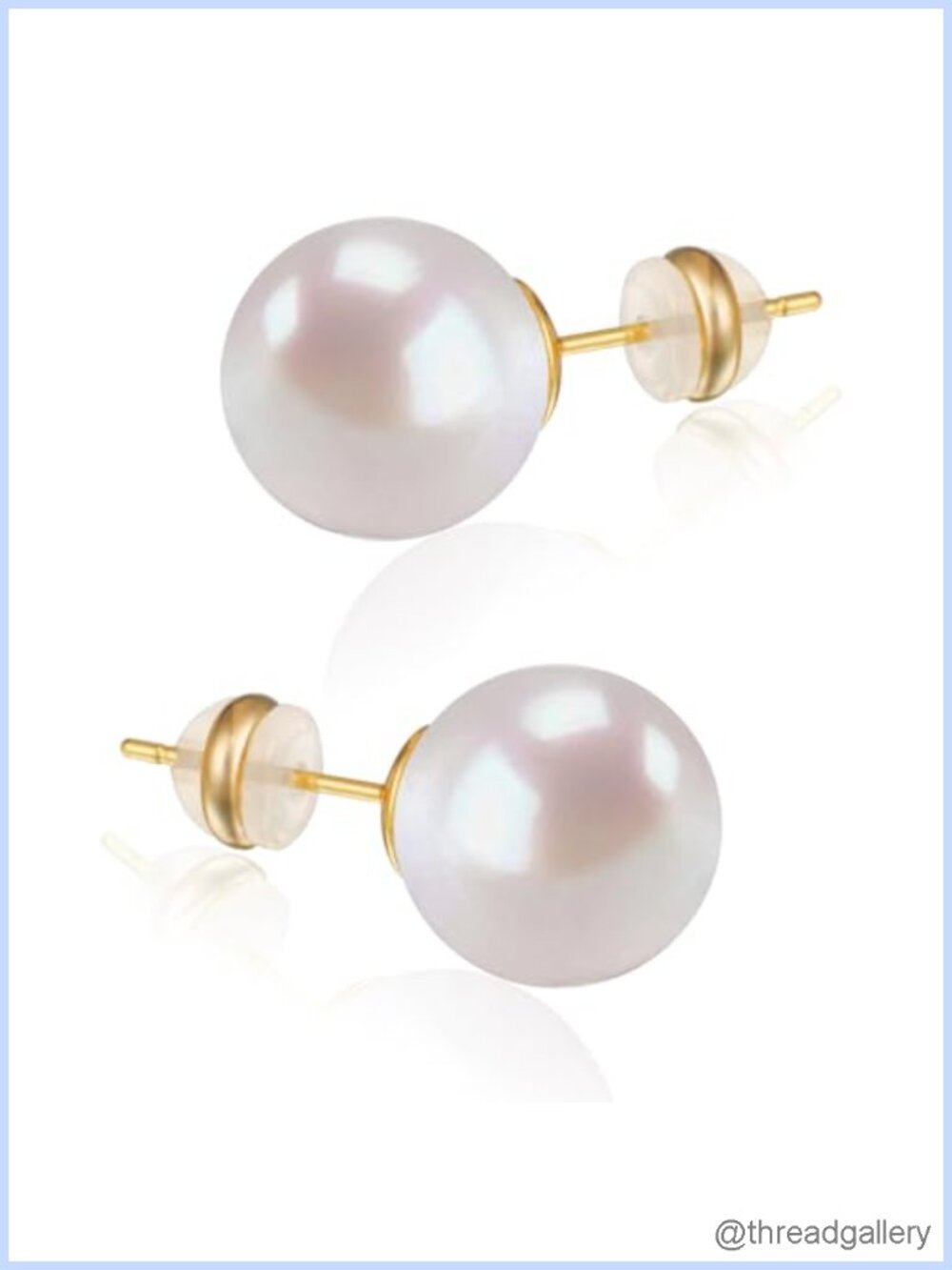 Shell Pearl Stud Earrings 925 Sterling Silver 18K Gold Plated